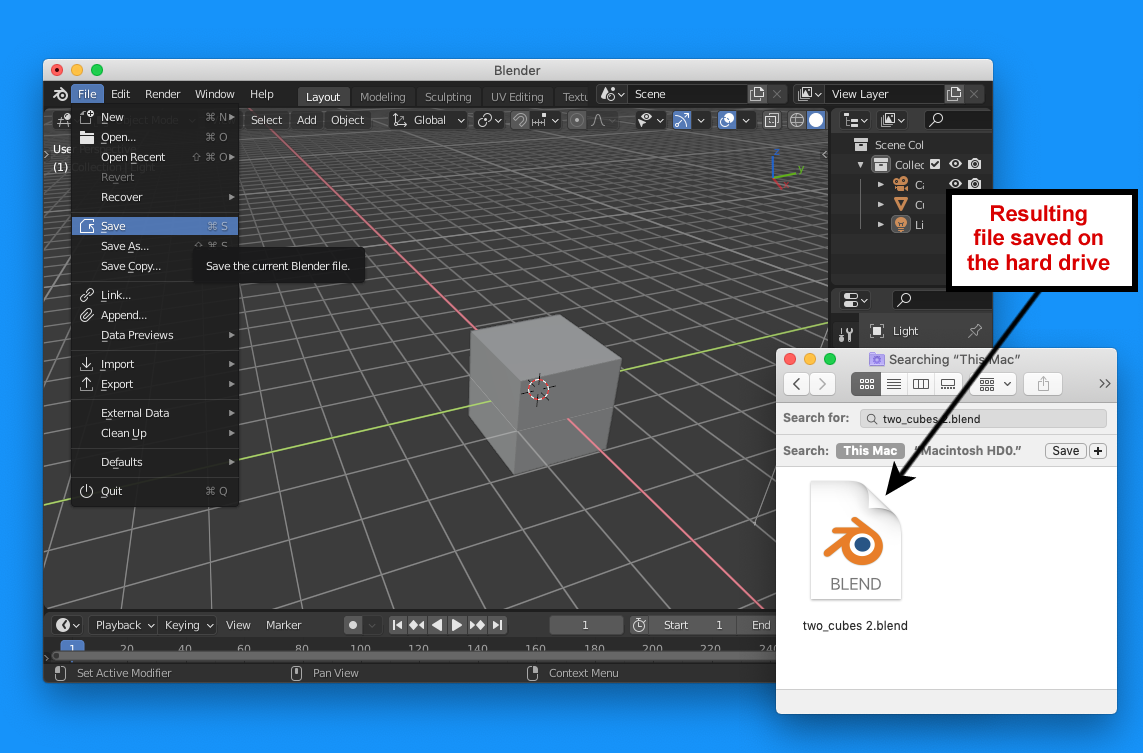 Blender File to Disk